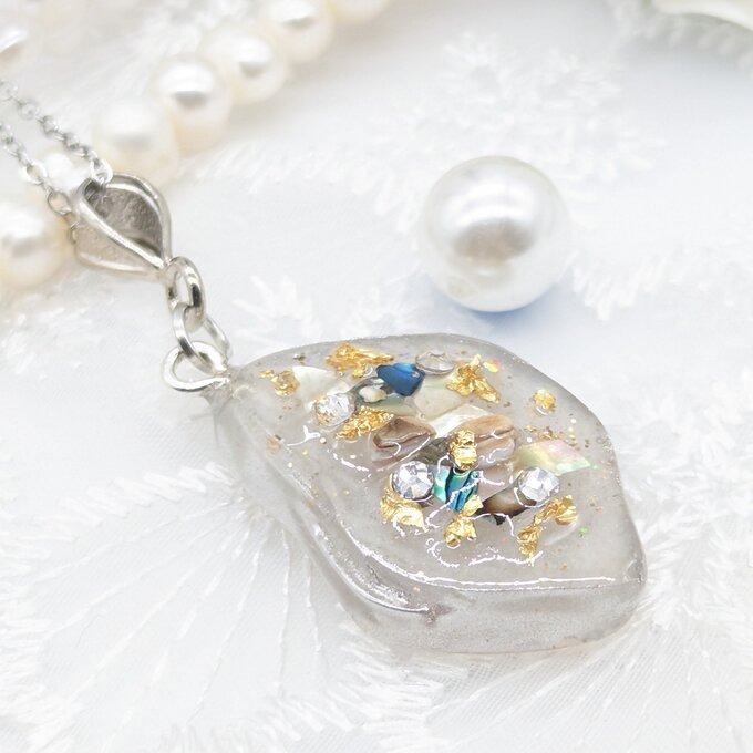 天然石風のネックレスNo105