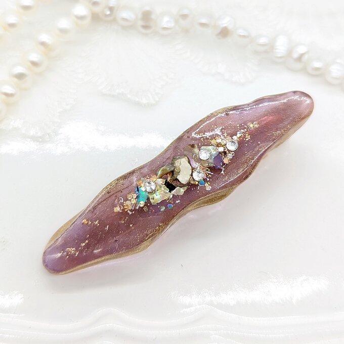 天然石風のヘアピン①No100