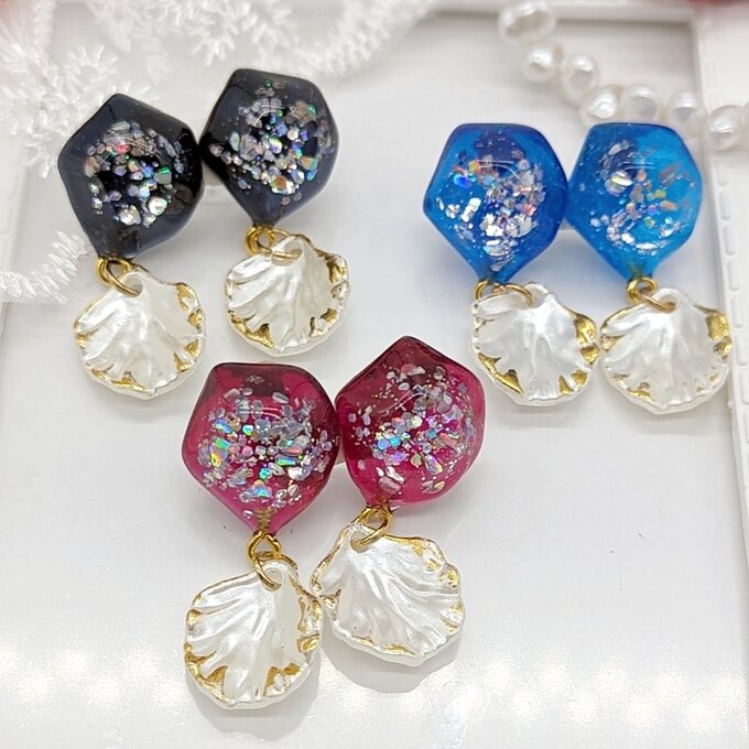 ストーン(水面)②のピアス No.89