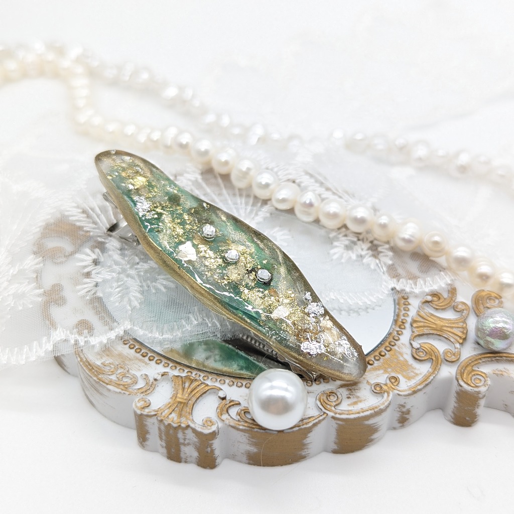 春の到来(天然石風)のヘアピン No.106