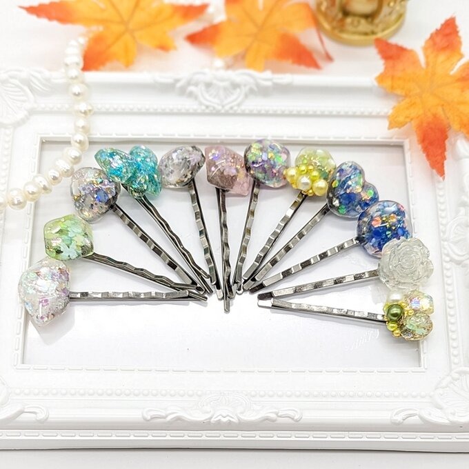 ヘアピン1個売り(水面ストーン)No.84