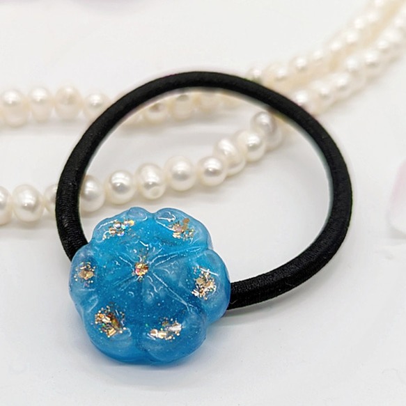 和菓子ブルーハワイ風のヘアゴム No.63 