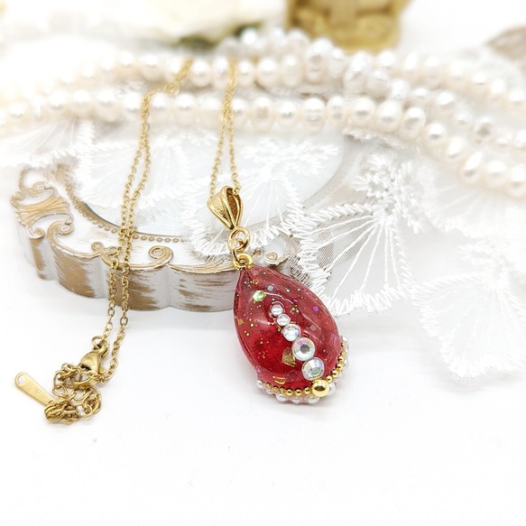 ガーネット風のネックレス ②No.99