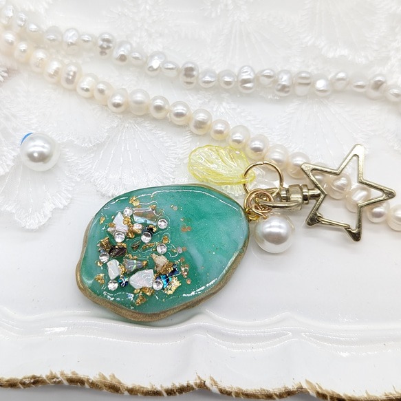 天然石風のキーホルダー No.106 キーホルダー