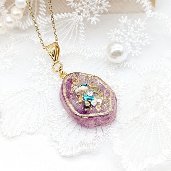 天然石風のネックレス No.107