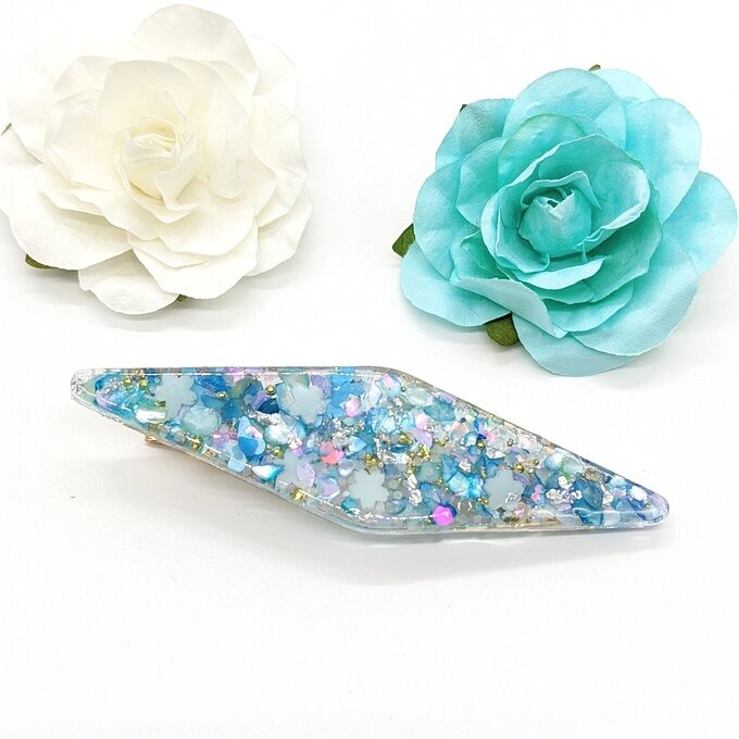 ブルーホログラムのヘアピン No.61