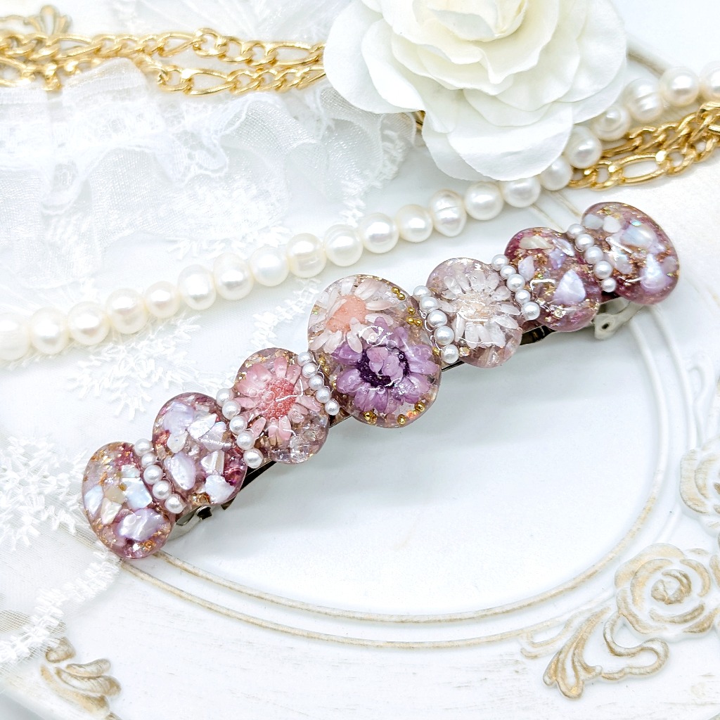 薔薇色のバレッタNo.121