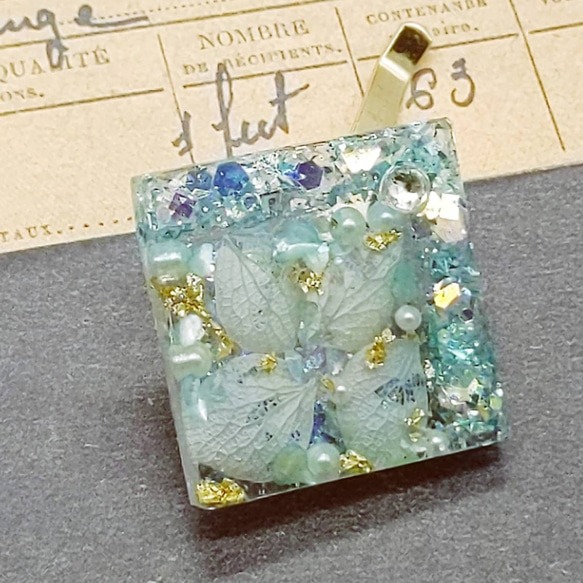 紫陽花(ブルー)のポニーフック No.44 