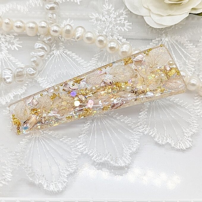 紫紫陽花のヘアピン No.14 