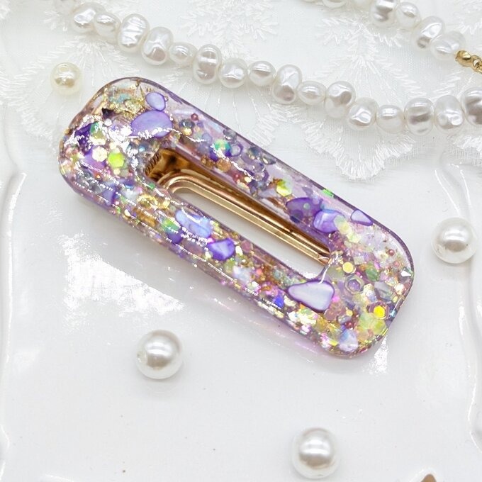 春の訪れのヘアピン(パープル) No.51 